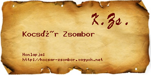 Kocsár Zsombor névjegykártya
