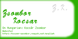 zsombor kocsar business card