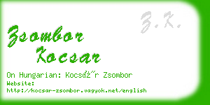 zsombor kocsar business card
